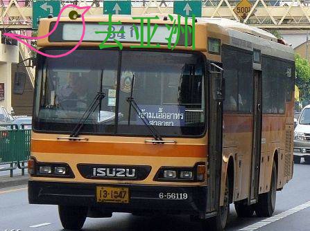 曼谷公共汽车乘坐攻略，根据车号和车体颜色选