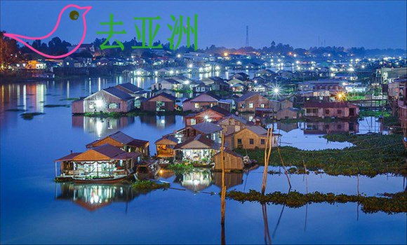 安江省朱笃市，乘坐拉车，体验水上村天水湖，进入占婆族人村