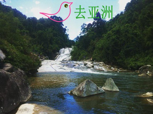 林同省保林县的茶闹（Tà Ngào）瀑布（七层瀑布）犹如一幅水墨画
